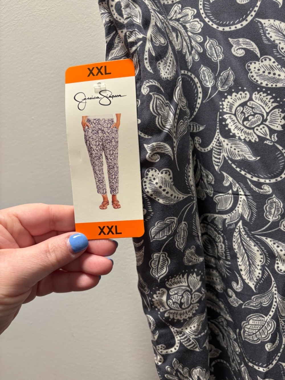 NWT Jessica Simpson Pant Batik Flora - Picture 8 of 12
